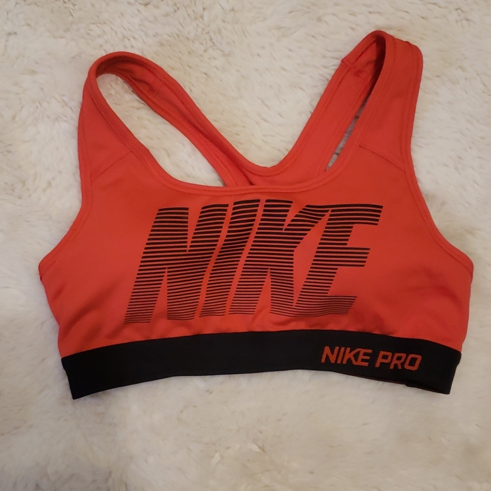 NIKE Sports Bra wirh Padding Red XS - Picture 1 of 6